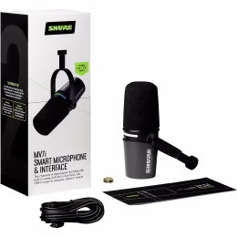 מיקרופון דינמי עם כרטיס קול מובנה Shure MV7i – תמונה 4