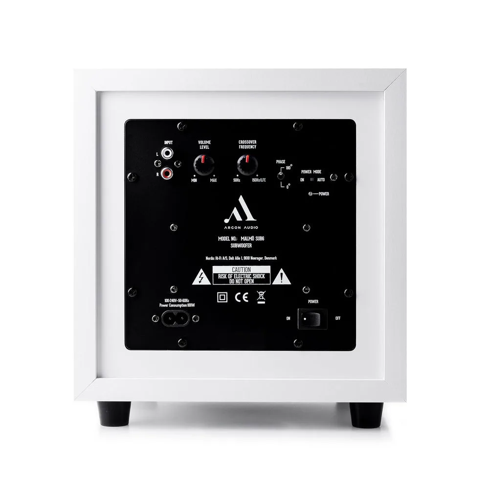Argon Audio MALMÖ SUB 6 סאב וופר לבן – תמונה 3