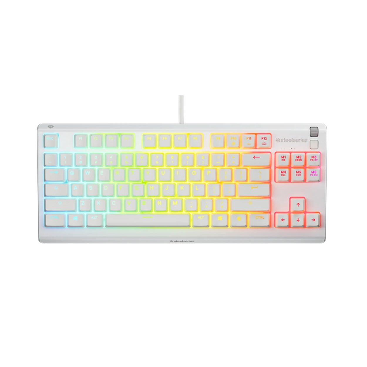 STEELSERIES מקלדת גיימרים Apex 3 TKL US LED לבן