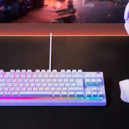 STEELSERIES מקלדת גיימרים TKL Apex 3 US LED לבנדר – תמונה 3