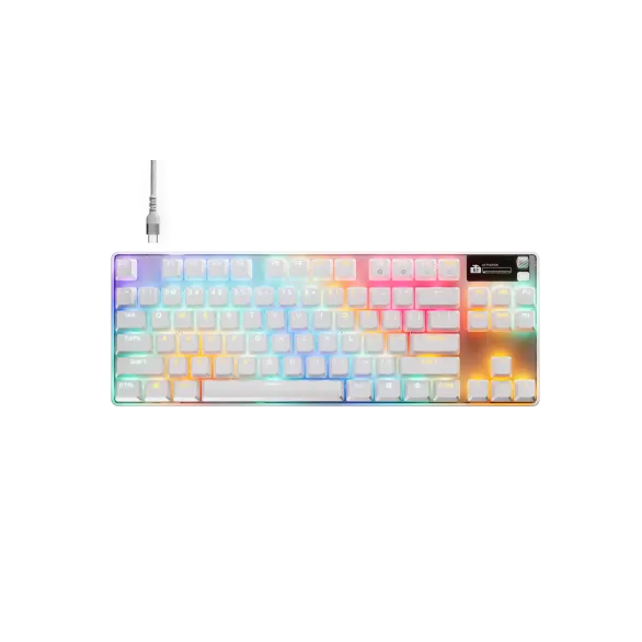 STEELSERIES מקלדת גיימינג מכאנית Apex Pro Gen 3 TKL לבן