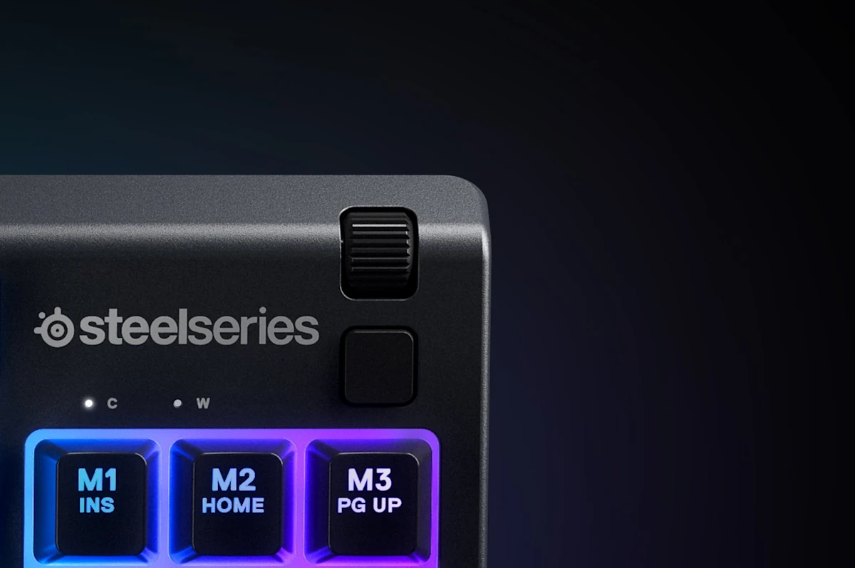 STEELSERIES מקלדת גיימרים Apex 3 TKL US LED שחור – תמונה 2